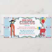 Carnaval Circus Stilt Walker Verjaardag Kaart (Achterkant)