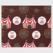 Carnaval Circus Verjaardag Cadeaupapier (Vlak)