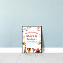 Carnaval Circus Verjaardagsfeestje Welkomstbord Poster