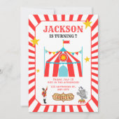 Carnaval Cirque Anniversaire Invitation (Devant)