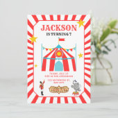 Carnaval Cirque Anniversaire Invitation (Debout devant)