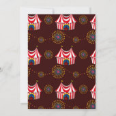 Carnaval Cirque Anniversaire Invitation (Dos)