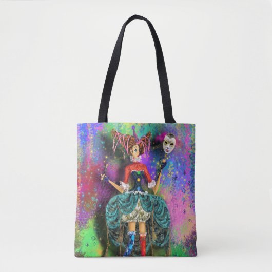 Carnaval Clown Joker Jester Canvas tas (Voorkant)