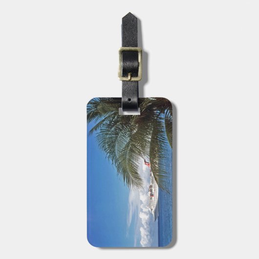 Carnaval cruiseschip aangedaan bij Grand Cayman Bagagelabel (Voorkant verticaal)