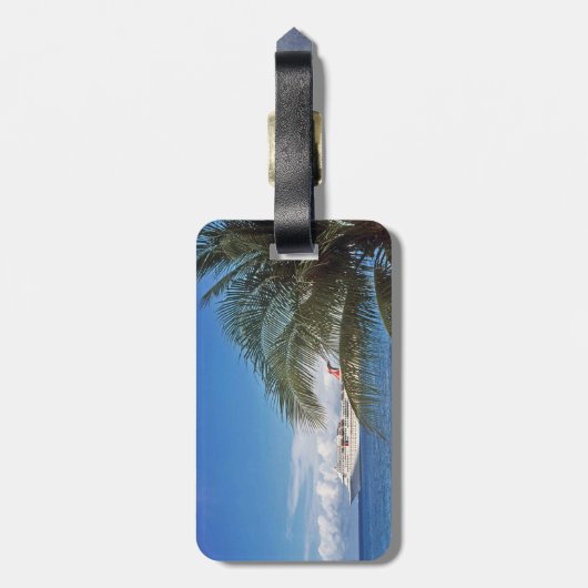 Carnaval cruiseschip aangedaan bij Grand Cayman Bagagelabel (Achterkant verticaal)