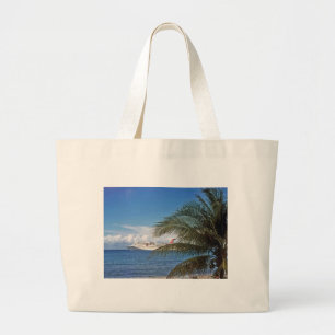 Carnaval cruiseschip aangedaan op Grand Cayman Isl Grote Tote Bag