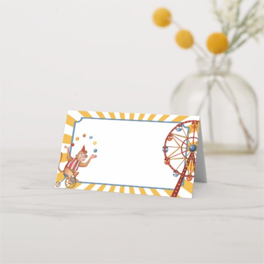 carnaval d'animaux de cirque cartes de place pour  (Devant)