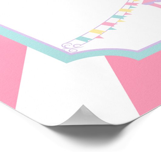 Carnaval de cirque Affiche de bienvenue d'annivers (Coin)