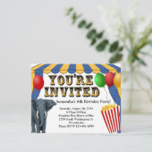 Carnaval de cirque Cheval Invitations personnalisé (Debout devant)