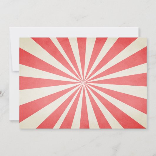 Carnaval de cirque invitation à l'anniversaire Big (Dos)