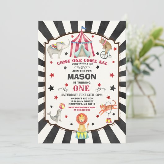 Carnaval de cirque Invitation Cirque Party (Debout devant)