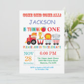 Carnaval de cirque Invitation de fête d'anniversai (Debout devant)