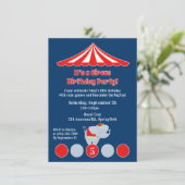 Carnaval de cirque Invitation de fête d'anniversai (Debout devant)