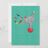 Carnaval de cirque Invitation de fête d'anniversai (Dos)