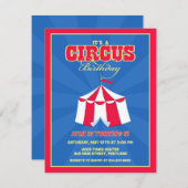 Carnaval de cirque Invitation de fête d'anniversai (Devant / Derrière)