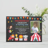 Carnaval de cirque Invitation de fête d'anniversai (Debout devant)