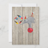 Carnaval de cirque Invitation de fête d'anniversai (Dos)
