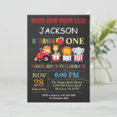 Carnaval de cirque Invitation de fête d'anniversai (Debout devant)