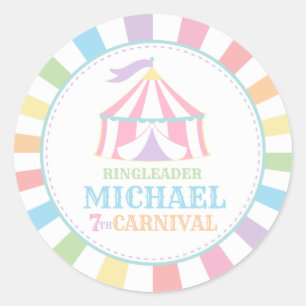 Carnaval de cirque Merci  ronde Étiquette