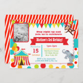 Carnaval de cirque - Photos Invitations à la fête (Devant / Derrière)