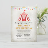 Carnaval de cirque pour enfants Invitations d'anni (Debout devant)