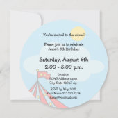 Carnaval de cirque pour enfants Invitations d'anni (Dos)
