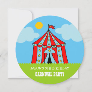 Carnaval de cirque pour enfants Invitations d'anni