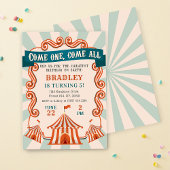 Carnaval de cirque vintage Invitation d'anniversai