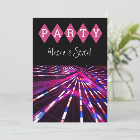 Carnaval de Ferris Wheel Invitation (Debout devant)