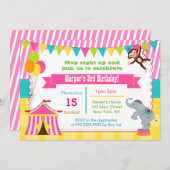Carnaval de Girls Circus Invitations (Devant / Derrière)