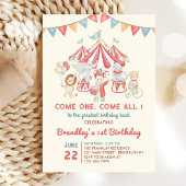 Carnaval des animaux de cirque mignons Invitation 