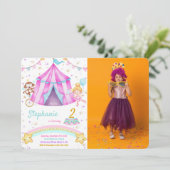 Carnaval éditable Anniversaire Photo Invitations (Debout devant)