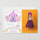 Carnaval éditable Anniversaire Photo Invitations (Devant)