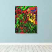 Carnaval en forêt, impression sur toile (Insitu (Plancher de Bois))