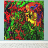 Carnaval en forêt, impression sur toile (Insitu (Plancher de Bois))