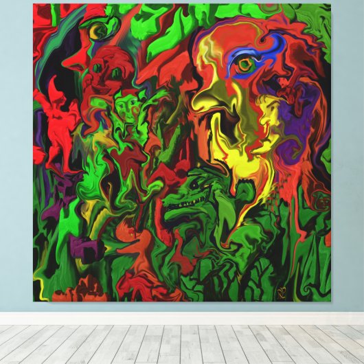 Carnaval en forêt, impression sur toile (Insitu (Plancher de Bois))