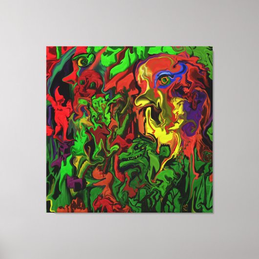 Carnaval en forêt, impression sur toile (Recto)