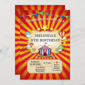 Carnaval enfants cirque Invitations fête d'anniver (Devant / Derrière)