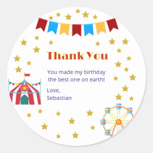 Carnaval Favoriet Stickers met gouden sterren