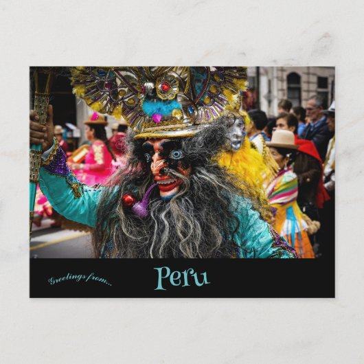 Carnaval in Lima Peru Briefkaart (Voorkant)
