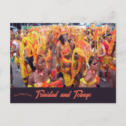 Carnaval in Trinidad en Tobago Briefkaart (Voorkant)