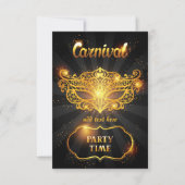 Carnaval Invitation Carte Plat (Devant)