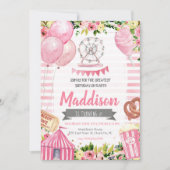 Carnaval Invitation d'anniversaire, Cirque Anniver (Devant)