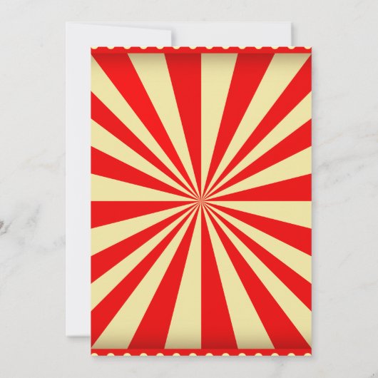 Carnaval Invitation d'anniversaire, Cirque Anniver (Dos)