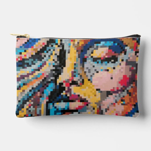 Carnaval Kleurrijke Pixel Art Portret Etui (Voorkant)