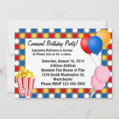 Carnaval Lichten en Snacks Aangepaste Uitnodiginge Kaart (Voorkant)