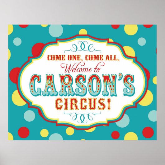 Carnaval ou Affiche de bienvenue de cirque Carson (Devant)