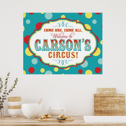 Carnaval ou Affiche de bienvenue de cirque Carson (Cuisine)