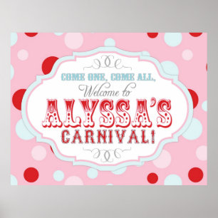 Carnaval ou Affiche de bienvenue de cirque pour Al