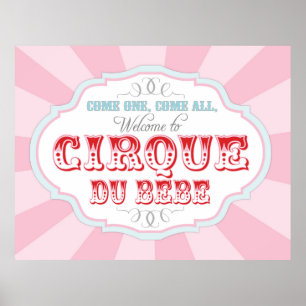 Carnaval ou cirque Affiche de bienvenue Cirque du 
